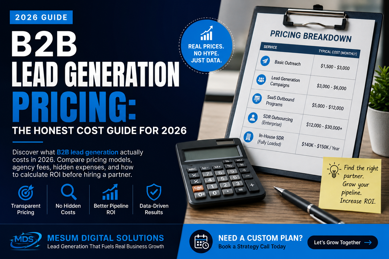 B2B Lead Generation Pricing: The Honest Cost Guide for 2026